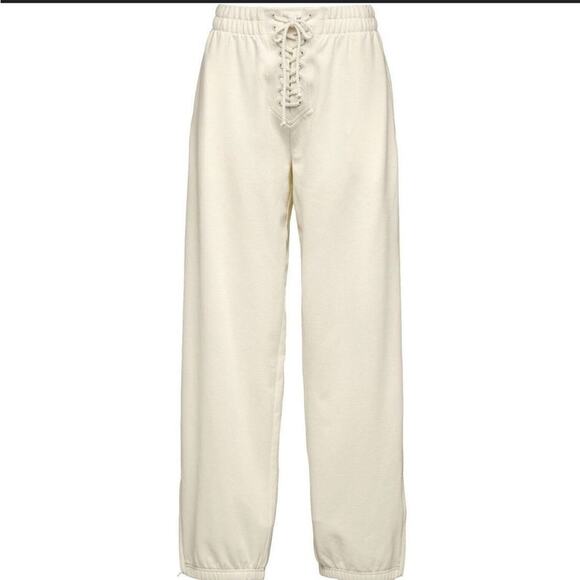 NWT Fenty x Puma Front Lace Sweatpants Vanilla Ice S - Picture 2 of 5